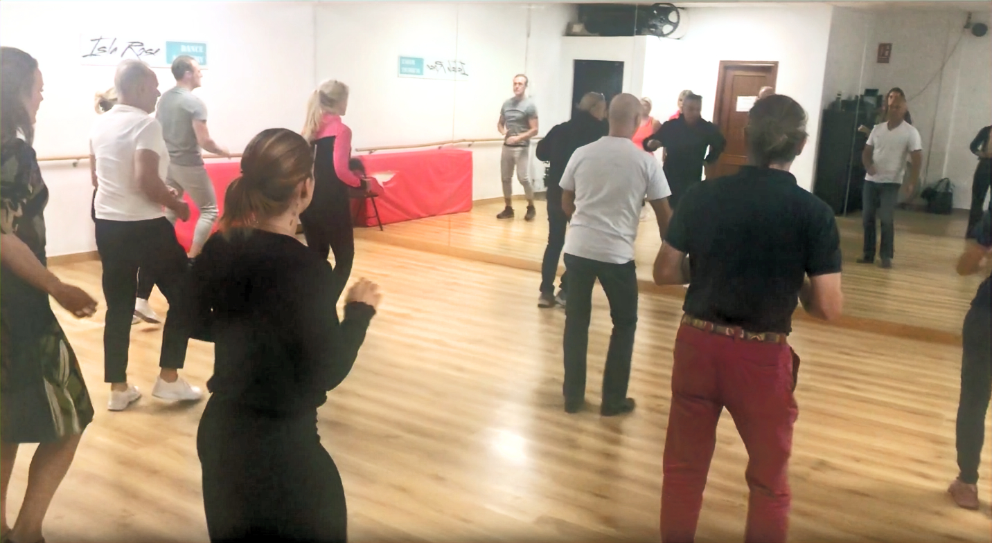 ObsessionSalsa students enjoying a group Bachata class